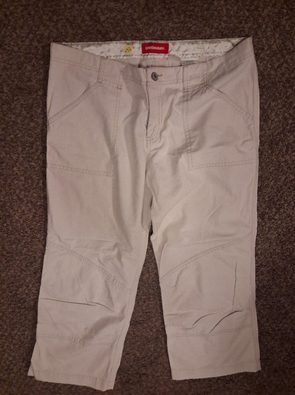 UNIONBAY Light Beige Cropped Utility Capris